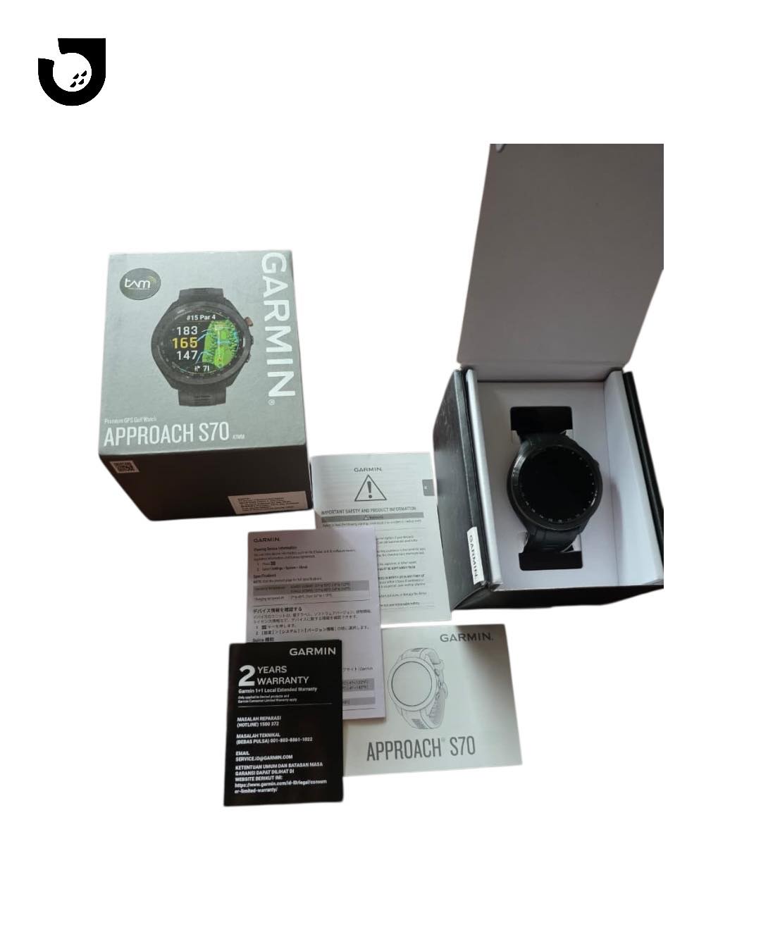 Gambar Garmin Watch Approach S70 47Mm - Black Copper. di Serpong dari Jakarta Golf Shop