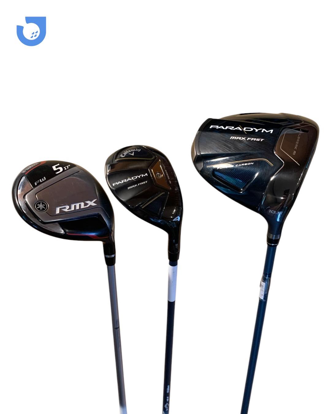 Gambar 3Pcs - Driver Callaway Paradym Max Fast Loft 10.5, Hybrid 4/21 Callaway Paradym Max Fast, Fw5/17 Yamaha Rmx di JGS HQ dari Jakarta Golf Shop